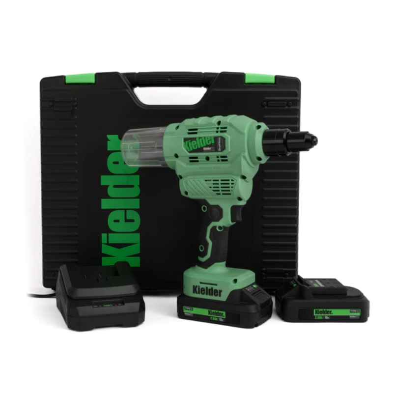 Máquina de rebitar KIELDER 18V 1 bateria 5Ah + mala de transporte + carregadorArray