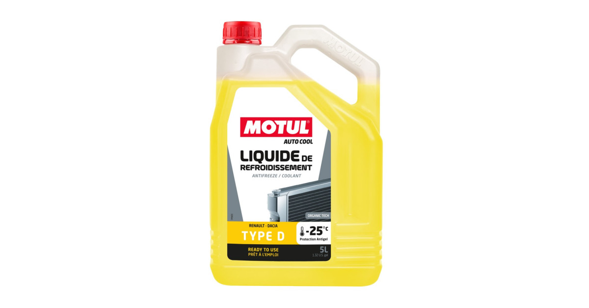 Motul Coolant Type D -25°C (Renault, Dacia) - Recipiente de 5 litros