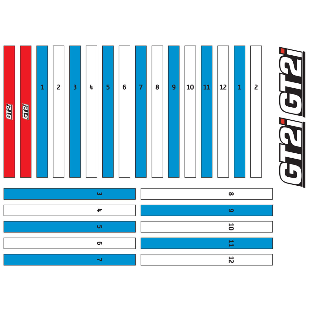 Kit de autocolantes de reconhecimento GT2iArray