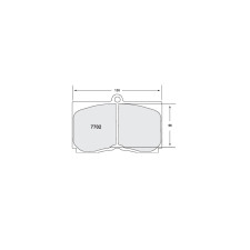Pastilhas de travão PFC 7702 01 25mm Alcon/Wilwood/Outl