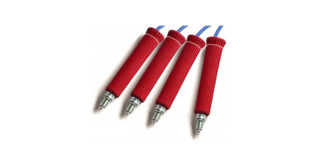 Funda protectora de cable de bujía COOL IT (Rojo) - Juego de 6