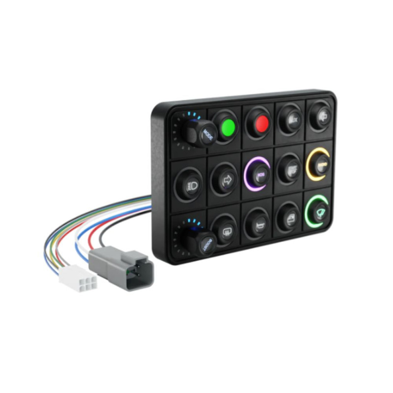 Teclado de control AIM Pro de 15 botones con 2 interruptores giratoriosArray