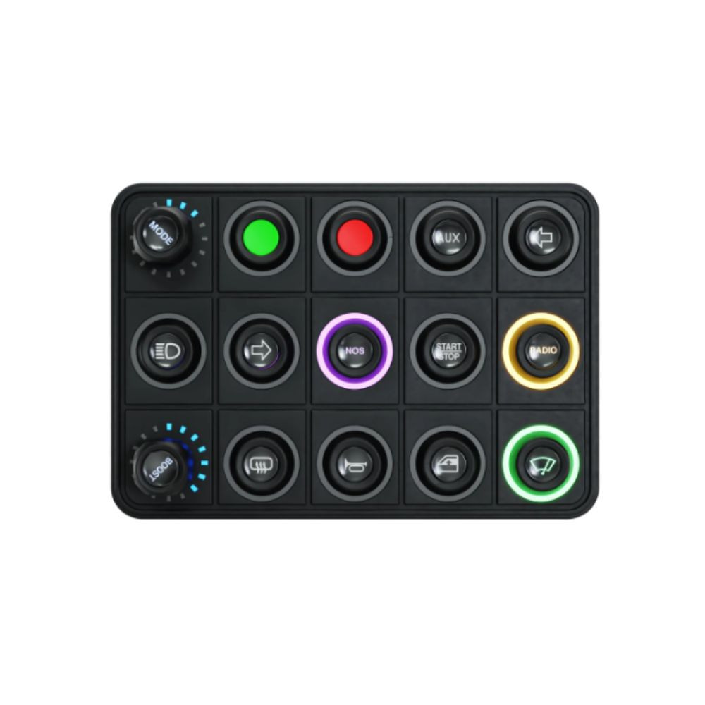 Teclado de control AIM Pro de 15 botones con 2 interruptores giratoriosArray