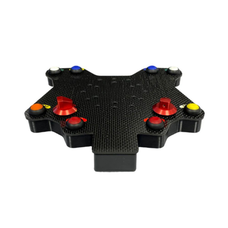 Mando de volante inalámbrico de carbono AIM de 10 botonesArray