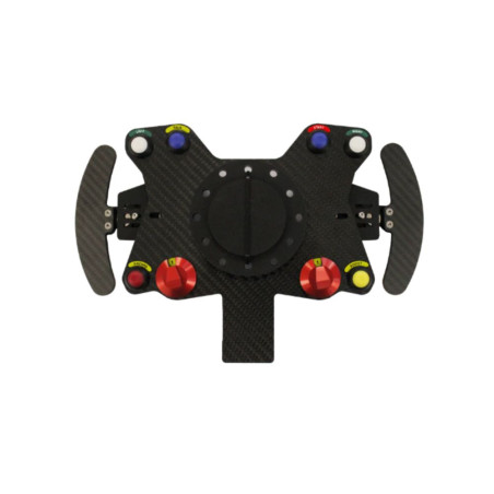Volante inalámbrico de carbono de 8 botones con levas de cambio AIM
