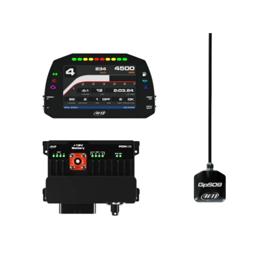 Kit de registador de dados AIM PDM 8 com ecrã de estrada de 5"Array