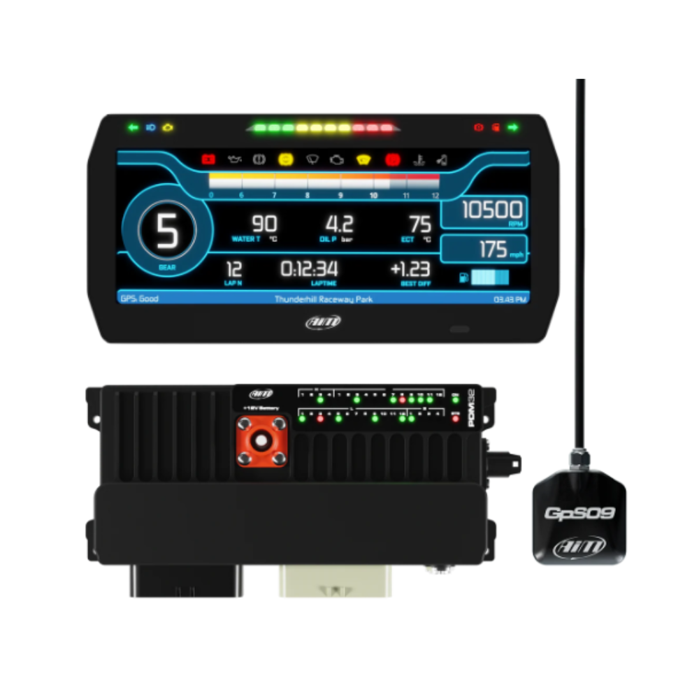 Kit de registrador de datos AIM PDM 32 con pantalla Road de 10Array
