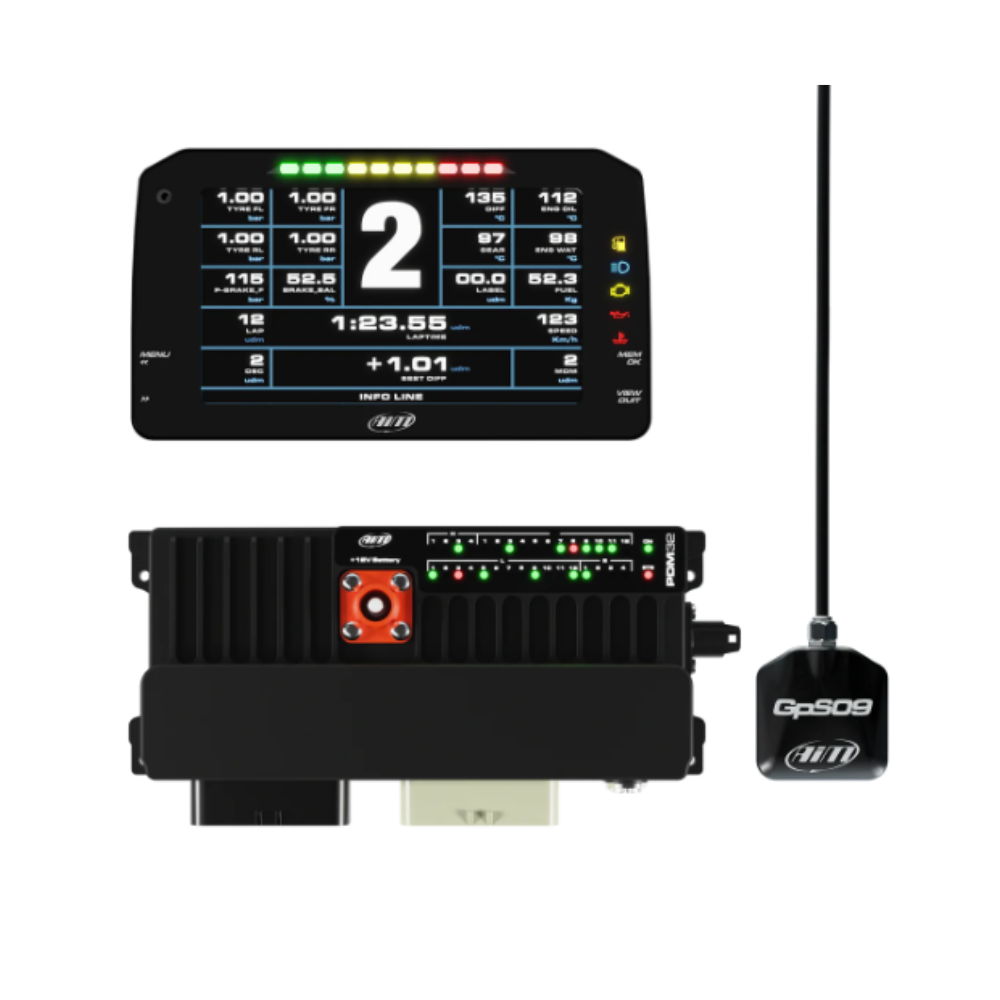 Kit de registrador de datos AIM PDM 32 con pantalla Road de 6Array