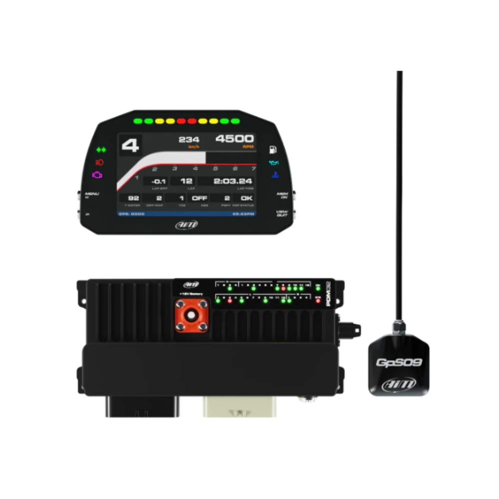 Kit registrador de datos AIM PDM 32 con pantalla Road de 5Array