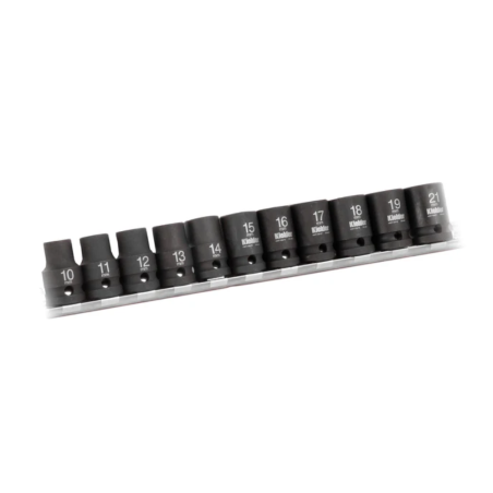 Conjunto de 11 chaves de caixa curtas 1/2" para chaves de impacto KIELDER (10 a 21mm - lg38mm)