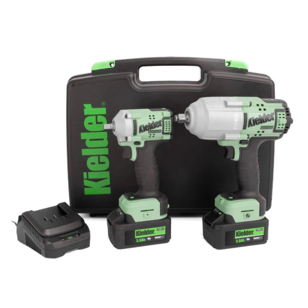 Pistolas de impacto duplas KIELDER 1/2 1790Nm e 3/8 340Nm (2x5.0Ah)Array