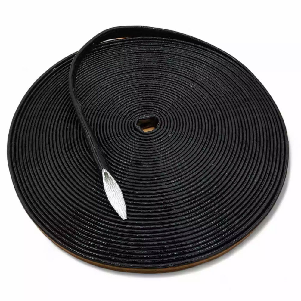 Manguito de aislamiento fibra de vidrio silicona negro OBP 260°C Longitud 1mArray
