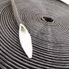 Manga de isolamento em fibra de vidro de silicone preta OBP 260°C Comprimento 1m