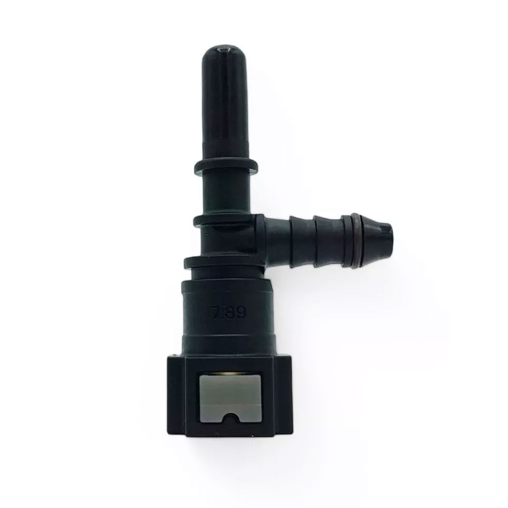 T-fitting 8mm OBP SAE J0244 diâmetro 7,89 preto (origem superior)Array