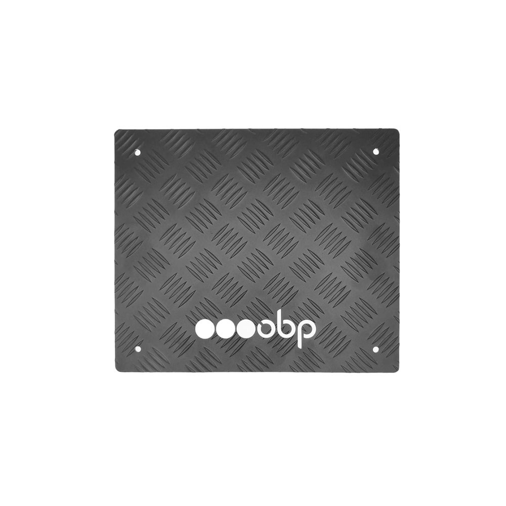 Reposapiés aluminio negro OBP plano 312x365x3mmArray