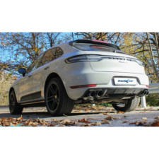 silenciador traseiro 2x100 racing ceromic black com válvula Macan 2.0TFSI 22+