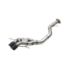 Terminal sin silencioso 2x80 X-Race Black Matt Inoxcar BMW E82 135i Coupé 3,0 Biturbo 2007-2010