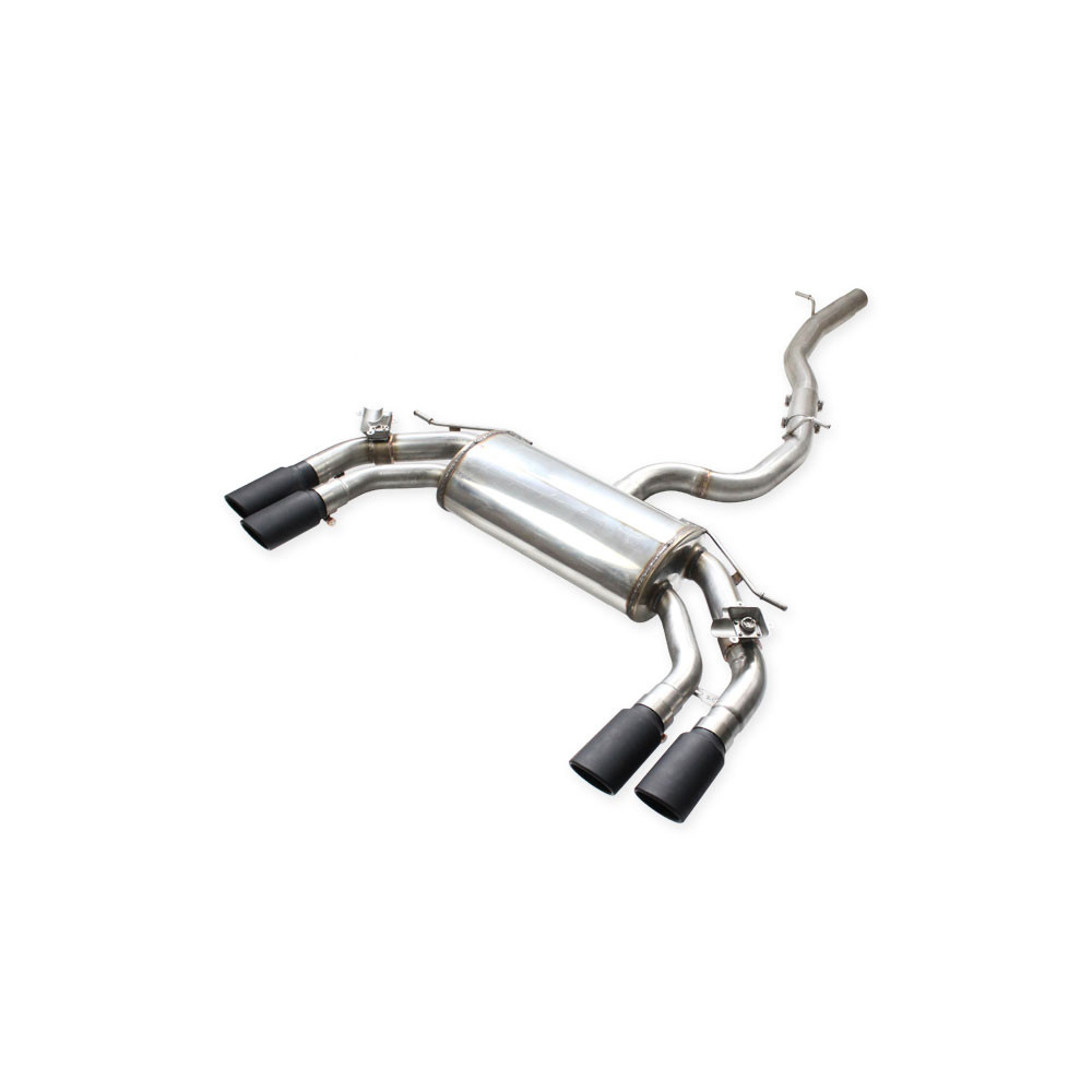 Tubo central directo + silencioso 2x90x70 X-Race Black Matt Inoxcar Cupra Ateca 2.0 (con GPF) después de 2020Array