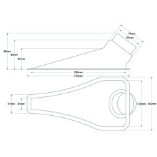 Naca Revotec Entrada de ar diâmetro 63/76mm em preto