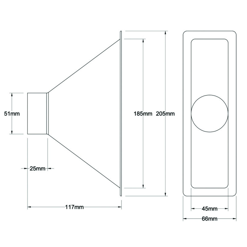 Toma de Aire Rectangular Revotec 190X45mmArray