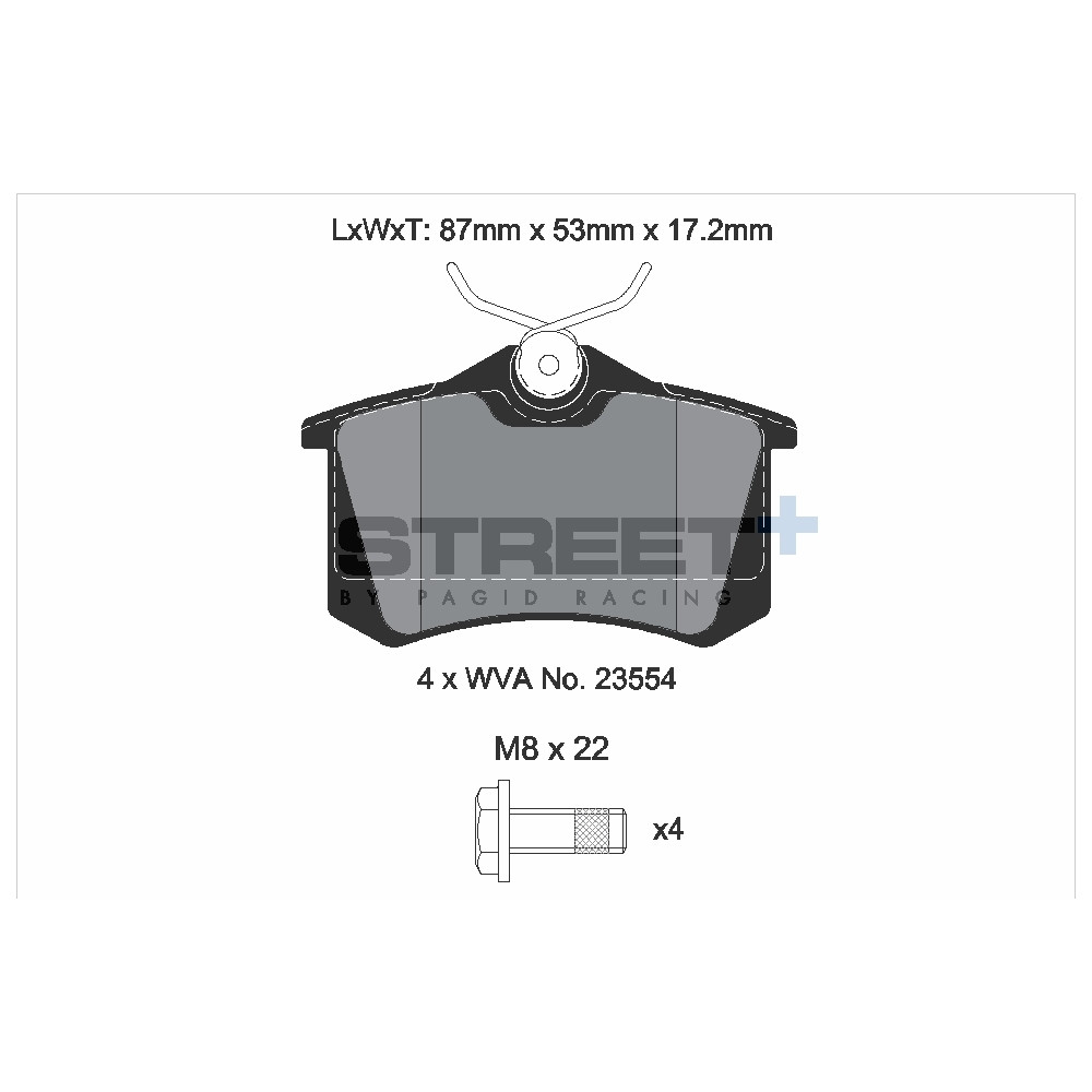 Pastilhas de travão Pagid T8032 Street+Array