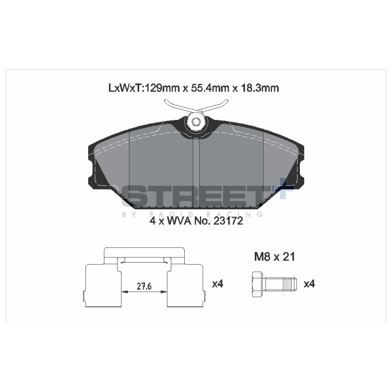 Pastillas de freno Pagid T8165 Street+Array