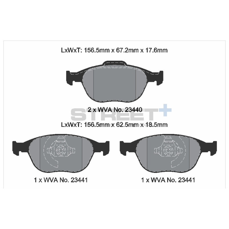 Pastilhas de travão Pagid T8174 Street+Array