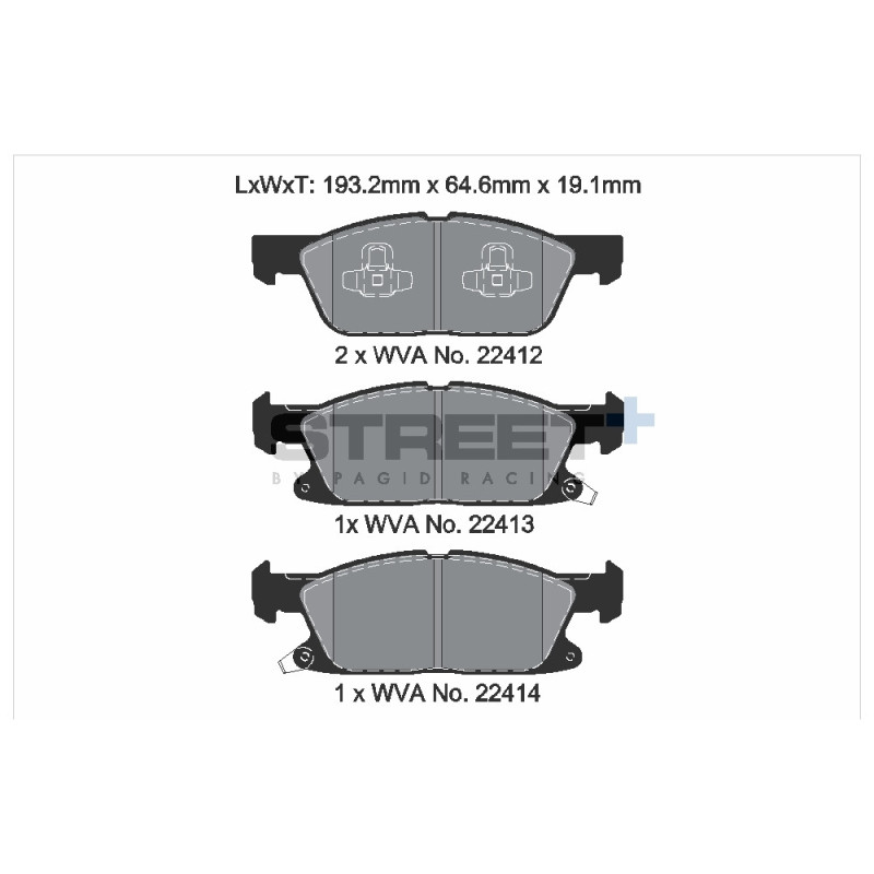 Pastilhas de travão Pagid T8236 Street+Array