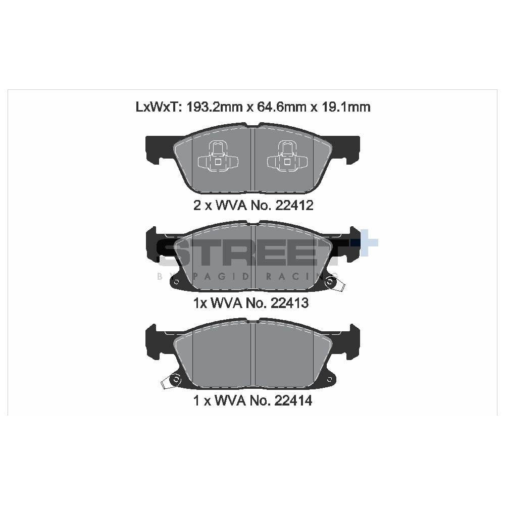Pastilhas de travão Pagid T8236 Street+Array