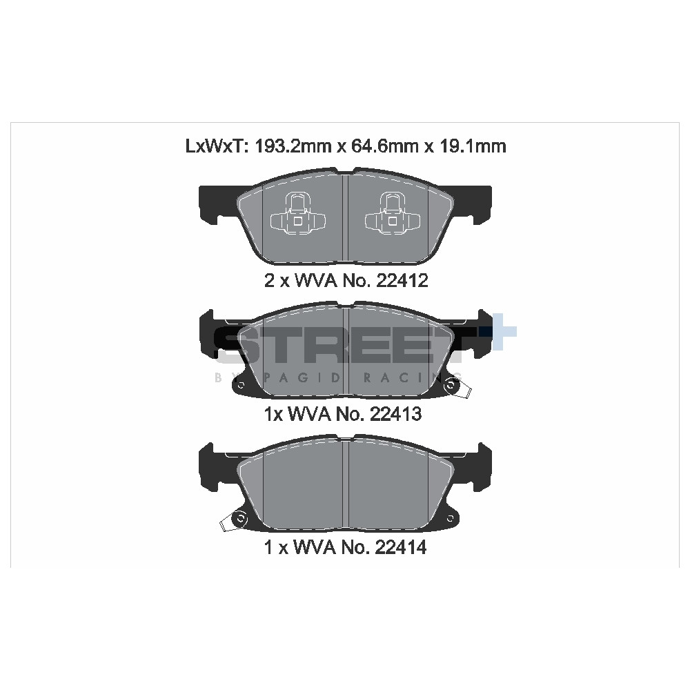 Pastillas de freno Pagid T8236 Street+Array