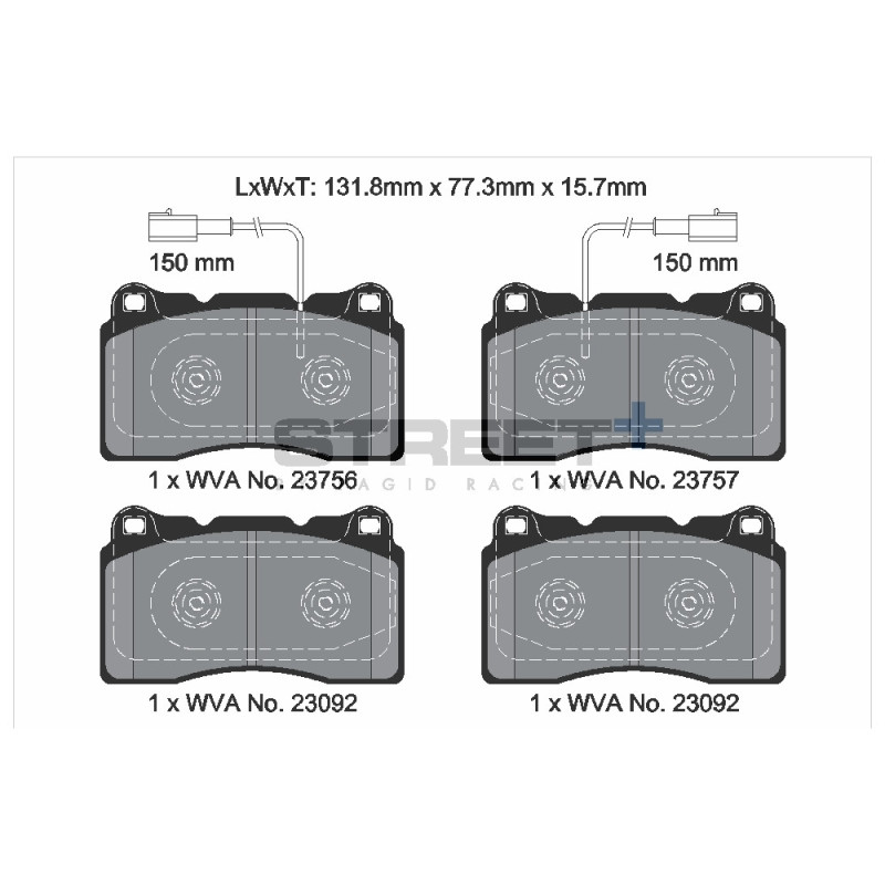 Pastillas de freno Pagid T8254 Street+Array