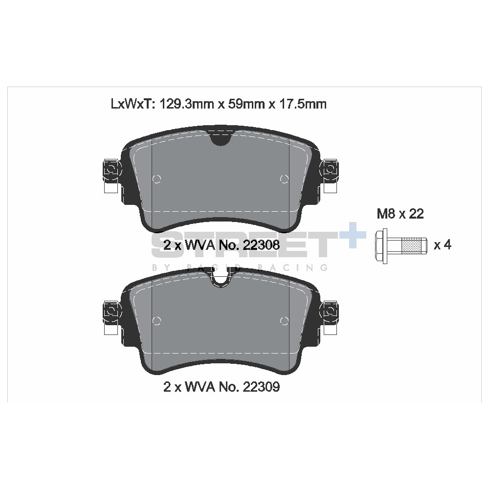 Pastilhas de travão Pagid T8260 Street+Array