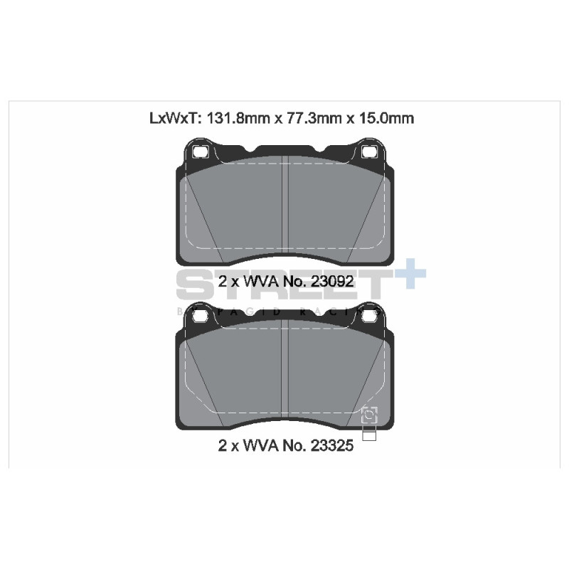 Pastilhas de travão Pagid T8300 Street+Array