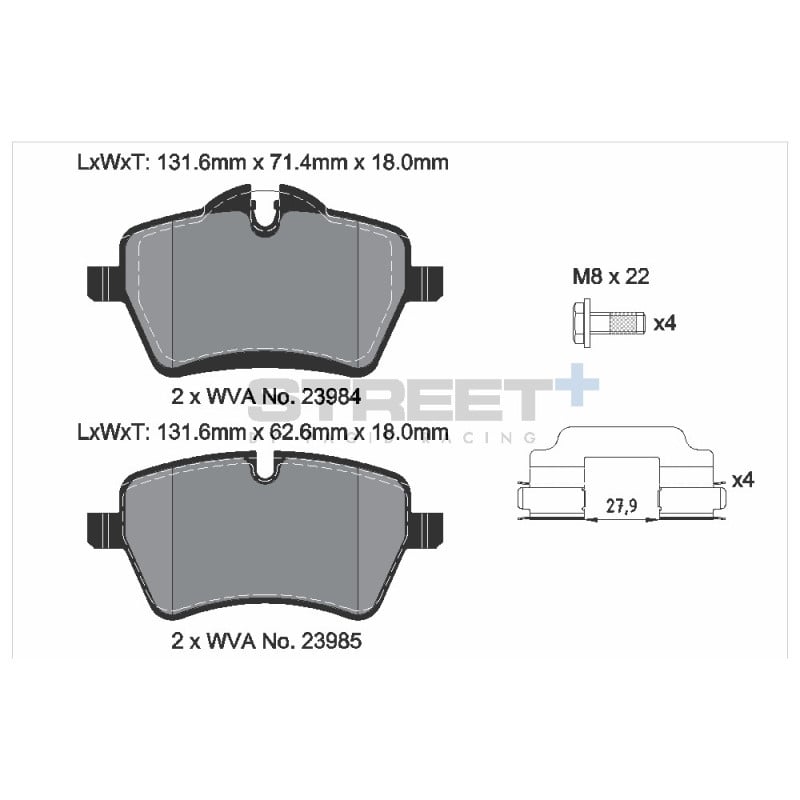 Pastillas de freno Pagid T8303 Street+Array