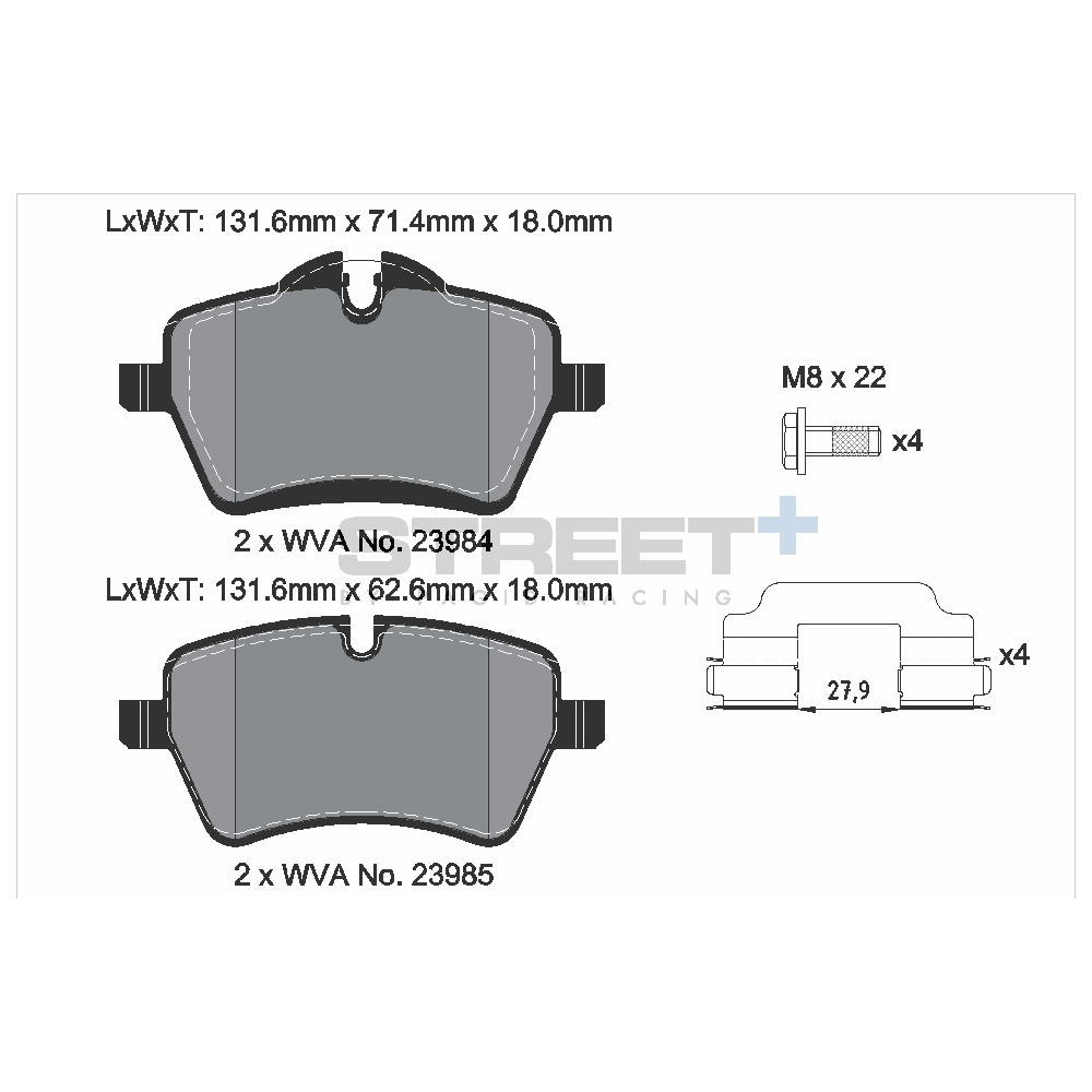 Pastillas de freno Pagid T8303 Street+Array