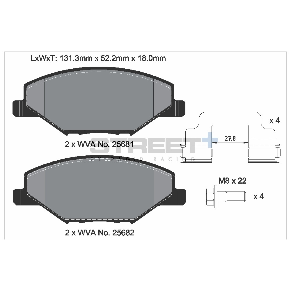 Pastillas de freno Pagid T8304 Street+Array