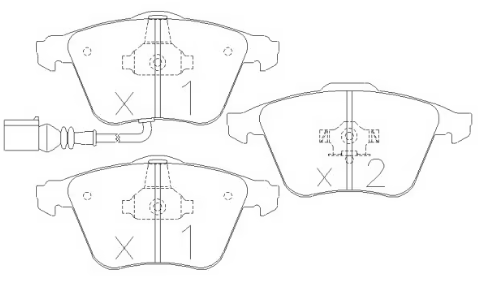 Pastilhas de travão dianteiras GT2i Race para FIAT Uno 1.3 70 Gr N - Pinças de travão BendixArray