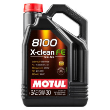 Óleo para motor MOTUL 8100 X-CLEAN FE 5W-30 - bidão de 5 litros