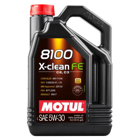 Aceite de motor MOTUL 8100 X-CLEAN FE 5W-30 - bidón de 5 litros