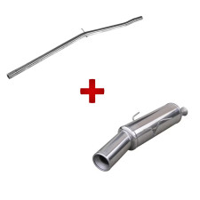 Conjunto de escape: tubo central + tubos terminais Peugeot 205 GTi 1.9 Inoxcar