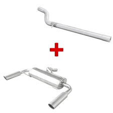 Conjunto de escape: tubo central + tubo de escape Inoxcar Renault Clio 3 RS fase 1