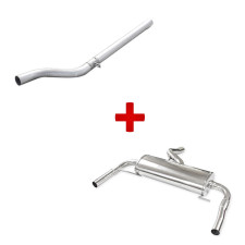 Conjunto de escape: tubo central + tubo de escape Inoxcar Renault Clio 3 RS fase 2