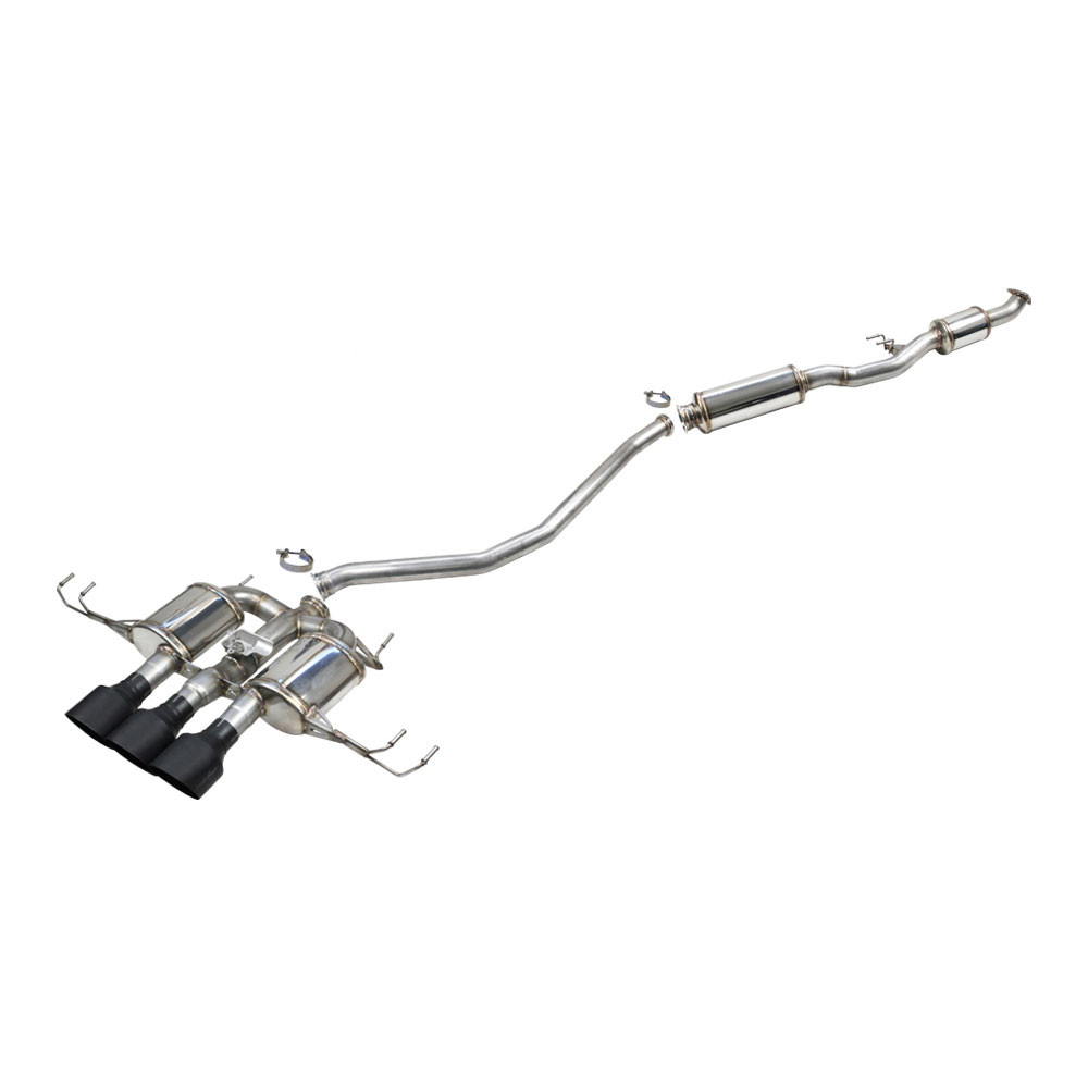 Tubo Catback 65mm diâmetro 114mm Corrida Cerâmica Preta Honda Civic FL5 Type-R 2.0i V-Tech após 2022Array