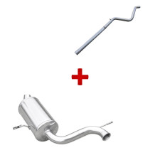 Conjunto de escape: tubo central + tubo de escape Inoxcar Renault Megane 3 RS