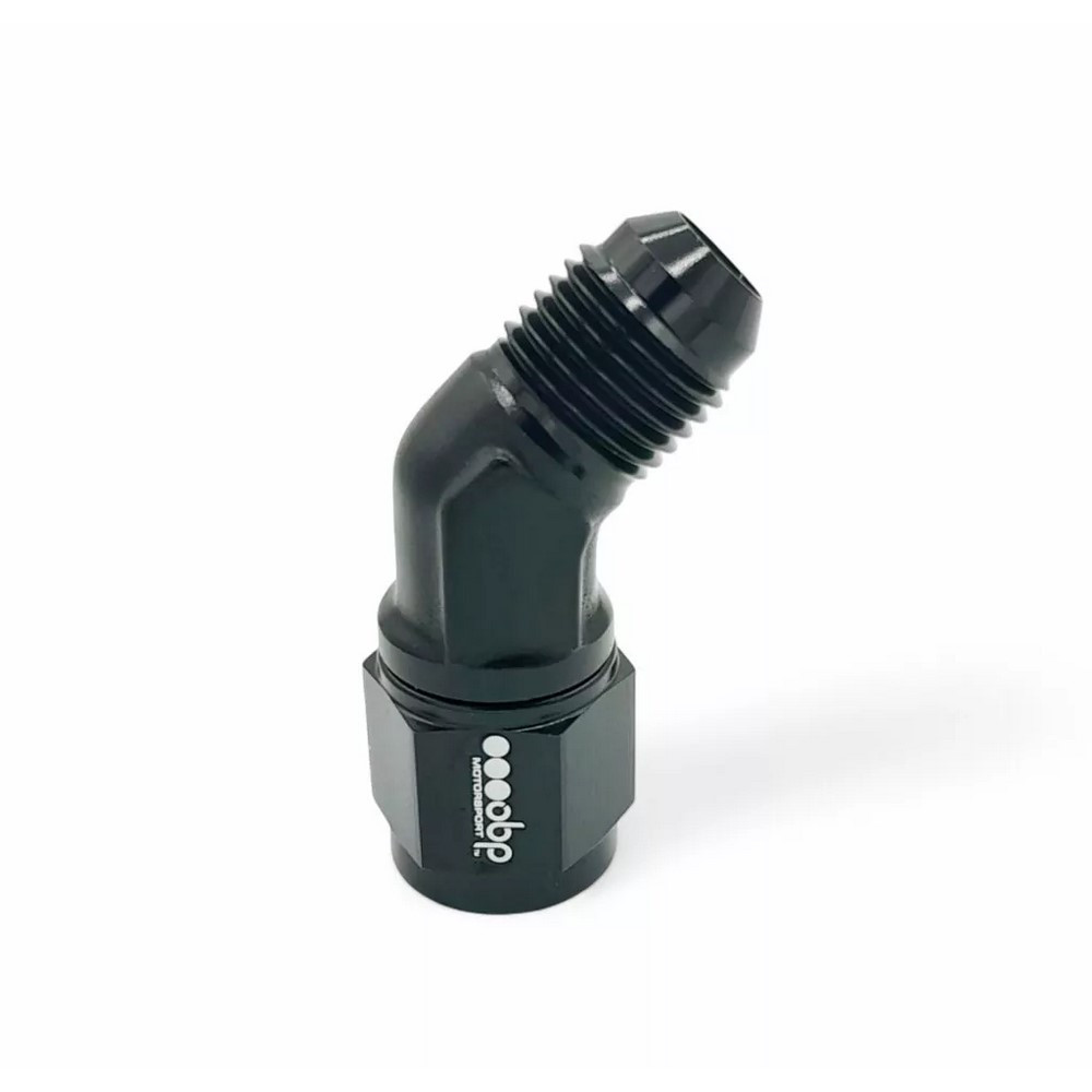 Adaptador 45° macho JIC convexo - hembra JIC cóncavo giratorio OBP negroArray