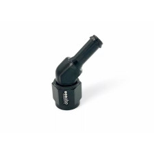 Adaptador Dash6 da junta esférica fêmea de 45° para conetor macho de 10 mm OBP, preto