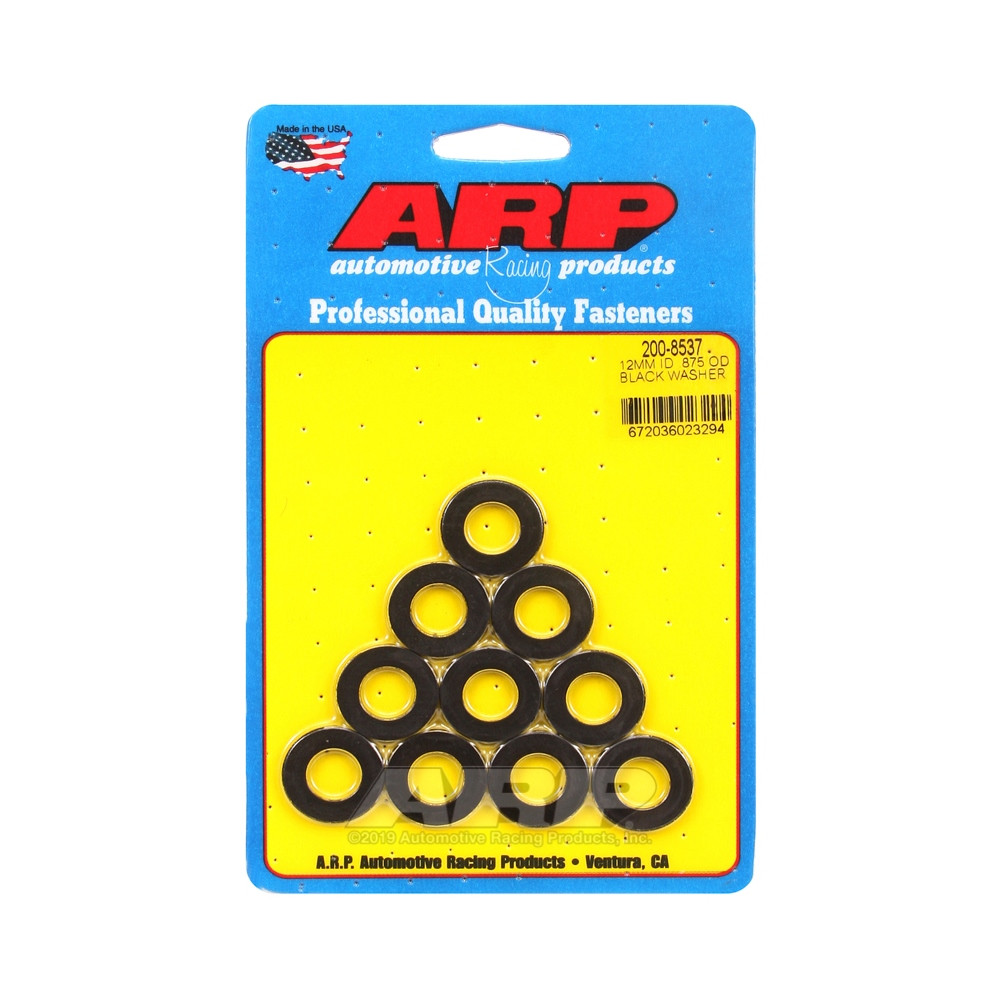Set de 10 arandelas ARP M12 sin chaflán, diámetro 12 mm, paso 22.2 mm, Back Oxide - GT2i EspañaArray