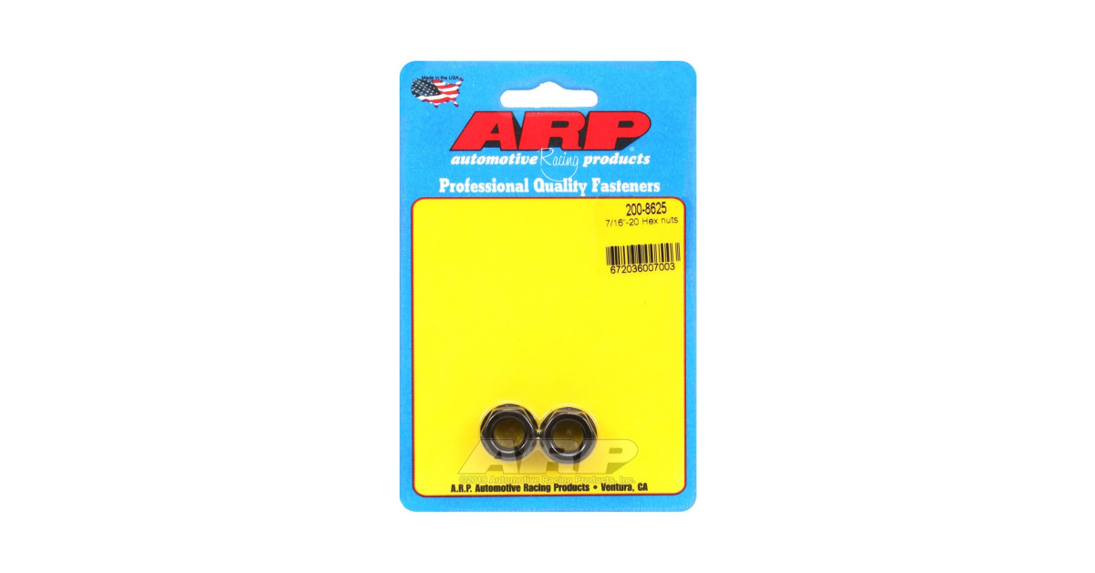 Pacote de porcas ARP (2) 7/16-20 - Black Oxyde Hex