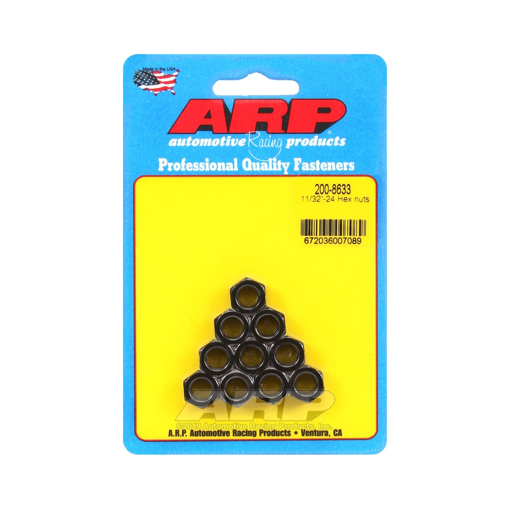 Paquete de tuercas ARP (10) 11/32-24 - Black Oxyde HexArray