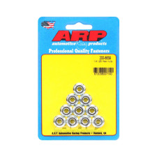 Paquete de tuercas ARP (10) 1/4-28 con brida anti-aflojamiento - Hex